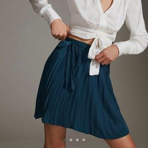 COPY - NWOT Pleated Wrap Mini Skirt